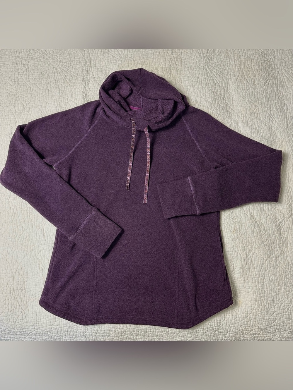 Sherpa Adventure Gear Purple Rolpa Pullover Cowl Neck Womens Large